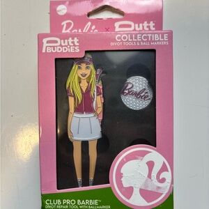Putt Buddies Collectible Barbie Golf Club Pro Ball Marker Divot Set